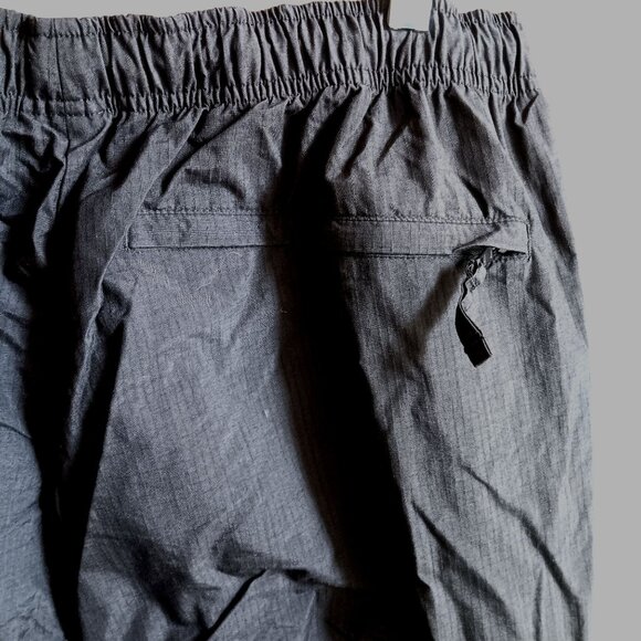 Vintage Y2K men's Cabelas XL Tall Black Nylon Rip Stop Pants Zip Leg 38x34 - Picture 2 of 5